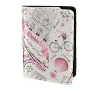 Étui pour passeport en cuir avec imprimé chien et Paris Towe - Respectueux de l'environnement - En cuir véritable - Essentiels de voyage