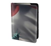 Étui pour passeport en cuir avec imprimé drapeau de la Liberté - Respectueux de l'environnement - En cuir véritable - Essentiels de voyage