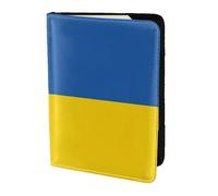 Étui pour passeport en cuir avec imprimé drapeau de l'Ukraine - Respectueux de l'environnement - En cuir véritable - Essentiels de voyage