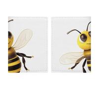 Étui pour passeport en cuir avec inscription « I Love My Dog » - Motif teckels - Pour documents, cadeaux de voyage, Honey Bee., 20.3x13.8cm