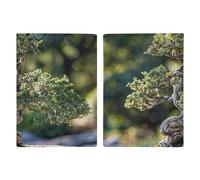 Étui pour passeport en cuir avec motif Chihuahua sur la colline - Livre de passeport imprimé pour documents, cadeaux de voyage, Bonsaï gracieux, 20.3x13.8cm