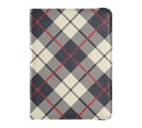 Étui pour passeport en cuir synthétique avec emplacements pour cartes de crédit - Bleu et beige - Bloque les RFID - Étui pour cartes de voyage en cuir pour homme et femme, 01