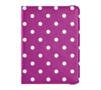 Étui pour passeport en cuir synthétique avec emplacements pour cartes de crédit - Bleu vache - Bloque RFID - Étui pour cartes de voyage en cuir pour homme et femme, 06