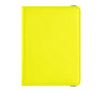 Étui pour passeport en cuir synthétique avec emplacements pour cartes de crédit - Bleu vache - Bloque RFID - Étui pour cartes de voyage en cuir pour homme et femme, 14