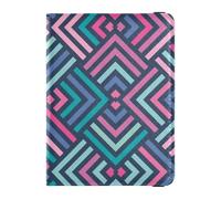 Étui pour passeport en cuir synthétique avec emplacements pour cartes de crédit - Bleu vache - Bloque RFID - Étui pour cartes de voyage en cuir pour homme et femme, 17