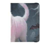 Étui pour passeport et carte de vaccin en cuir avec blocage RFID pour homme et femme, étanche, Art du chat mystique, 1 size, Moderne