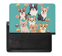 Étui pour passeport et carte de vaccin - Motif chiens mignons - 14 x 9 x 1 cm, Jolis chiens., 5.8 × 3.9 × 0.4 inches, Classique