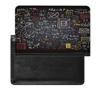 Étui pour passeport, étui de passeport imprimé mathématiques et physiques, étui de passeport tendance, étui de passeport multifonctionnel, noir, taille unique, contemporain, Noir , Taille unique,