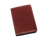 Étui pour Passeport pour Hommes et Femmes - Porte-Passeport 100% Cuir Pleine Fleur - Fabriqué à la Main en Italie par des Artisans Experts - pour Ranger Vos Cartes - Brun