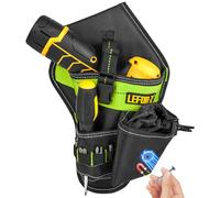 Étui pour perceuse, étui à impact robuste pour ceinture à outils, porte-perceuse, pochette compatible avec la plupart des perceuses, noir/vert