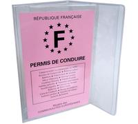Étui pour permis de conduire - COLORPOP - 3 volets - Plastique rigide - Transparent - Multicolore