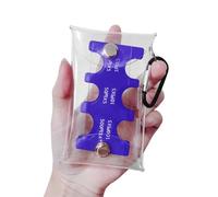 Étui pour pièces de monnaie en yen japonais - Organisateur et rangement - Porte-monnaie rectangulaire JPY - Distributeur de pièces de monnaie - En PVC - Avec 6 emplacements, bleu, 9.1*4.5*1.5cm,