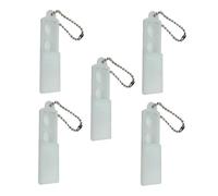 Étui pour piles d'appareils auditifs, 5 pièces, boîtes de rangement en plastique pour piles d'appareils auditifs avec porte-clés, support de poche, étui voyage portable pour le stockage
