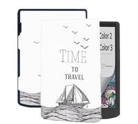 Étui pour Pocketbook Inkpad Color 3/Color 2/InkPad 4/Vivlio InkPad 4 eReader Pocketbook Couleur 2 Couverture en cuir TPU avec mise en veille/réveil automatique pour étui PocketBook (heure)