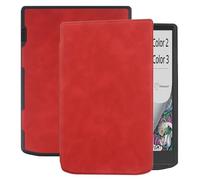 Étui pour Pocketbook Inkpad Color 3/Color 2/InkPad 4/Vivlio InkPad 4 eReader Pocketbook Couleur 2 Housse en cuir TPU avec mise en veille/réveil automatique pour PocketBook Case (Rouge)