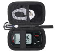 Étui pour podomètre Realalt 3DTriSport Walking 3D avec clip et sangle - Sac de transport de voyage rigide (noir)