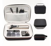 Étui pour rasoir électrique Philips Norelco Series 3000 5000 7000 MG3750 MG5750/49 MG7750/49 - Rasoir humide pour homme - Étui de voyage avec organiseur, résistant aux chocs et étanche - Noir