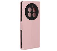 Etui pour Realme 12 Pro 5G Porte-carte Support Vidéo Design Fin Rose champagne