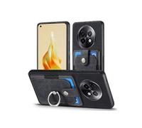 Etui Pour Realme 13 Plus 5G Support De Voiture Magnétique Support De Bague Support Fente Pour Crad Noir