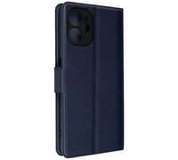 Etui pour Realme 9i 5G porte-carte support vidéo double languette Bleu Nuit