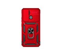 Etui Pour Realme C11 Magnétique Support Anneau Hodler Aimant De Voiture Rouge