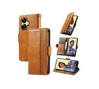 Etui pour Realme C55 RFID Blocking Flip PU Leather Cover avec porte-cartes et Kickstand compatible avec Realme C55-Kaki