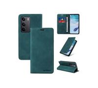 Etui pour Realme C71 RFID Blocking Flip Book Pliant Wallet Cuir avec porte-carte et couvercle de la kickstand compatible avec Realme C71-Vert