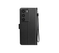 Étui pour Realme C75 et 14x Dragonne Clapet Support Portefeuille Noir