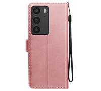 Étui pour Realme C75 et 14x Dragonne Clapet Support Portefeuille Rose