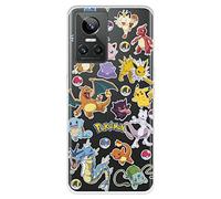 Étui pour Realme GT Neo 3 Officiel Pokemon, Sticker Pokémon et Poké Ball pour protéger votre téléphone portable Coque en silicone souple avec licence officielle Pokémon