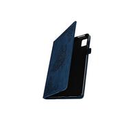 Etui pour Realme Pad Mini Motif Papillon Fleurs Rangement cartes Support vidéo bleu