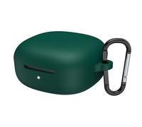 Étui pour Redmi Buds 6, étui de Protection en Silicone pour Casque d'écoute, Coque Antichoc avec Mousqueton (Vert foncé)