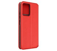 Étui pour Redmi Note 12 4G clapet magnétique porte-carte support vidéo Rouge