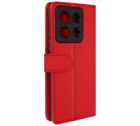 Étui pour Redmi Note 13 Pro 5G Porte-carte Support Vidéo Série Vintage Rouge