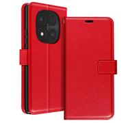 Mayaxess Étui pour Redmi Note 14 Pro et 14 Pro Plus Portefeuille avec Dragonne Rouge