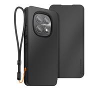 Made For Xiaomi Étui folio pour Redmi Note 15 4G et 5G Dragonne amovible Porte-carte Noir