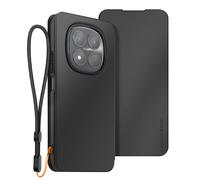 Made For Xiaomi Étui folio pour Redmi Note 15 Pro+ 5G – Porte-carte et dragonne amovible – Noir