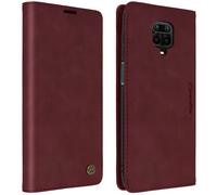 Étui pour Xiaomi Redmi Note 9S/9 Pro/9 Pro Max Vintage Porte-carte Support CaseMe Bordeaux