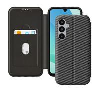 Avizar Étui pour Samsung A16 Fibre de Carbone et Anti-RFID Noir