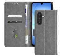 Avizar Étui pour Samsung Galaxy A17 Chesterfield similicuir gris – rangement cartes, support vidéo