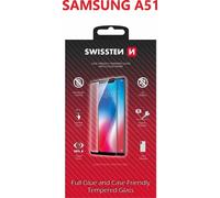 Etui pour samsung a515 galaxy a51 noir, verre swisstène pleine colle, cadre de couleur