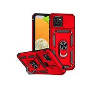 Etui pour Samsung Galaxy A03 avec support de cycle rotatif, support de voiture magnétique et couvercle de caméra coulissante compatible avec Samsung