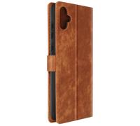 Etui pour Samsung Galaxy A05 Simili Cuir Effet Brossé Dragonne Marron