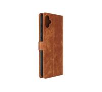 Etui pour Samsung Galaxy A05 Simili Cuir Effet Brossé Dragonne Marron