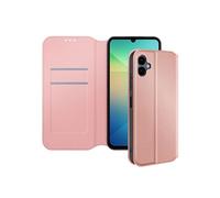 Etui pour Samsung Galaxy A06 Clapet Porte-cartes et Support Vidéo Rose champagne