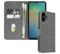 Etui pour Samsung Galaxy A06 Clapet Portefeuille et Support Vidéo Gris