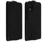 Étui Samsung Galaxy A10 Effet Lisse Clapet Vertical Porte-carte Noir