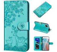 Étui Pour Samsung Galaxy A12/Sm A125 6 5 Pouces Pu Cuir Couverture Magnétique Portefeuille Protection Housse Stent Fonction Flip Cuir Cerf Sika Motif Vert