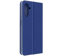 Étui pour Samsung Galaxy A13 5G et A04s Porte-carte Design Carbone Bleu Roi