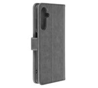 Etui pour Samsung Galaxy A15 Portefeuille et Support Vidéo Gris
